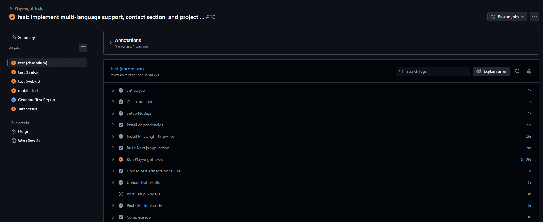 GitHub Actions Test Job